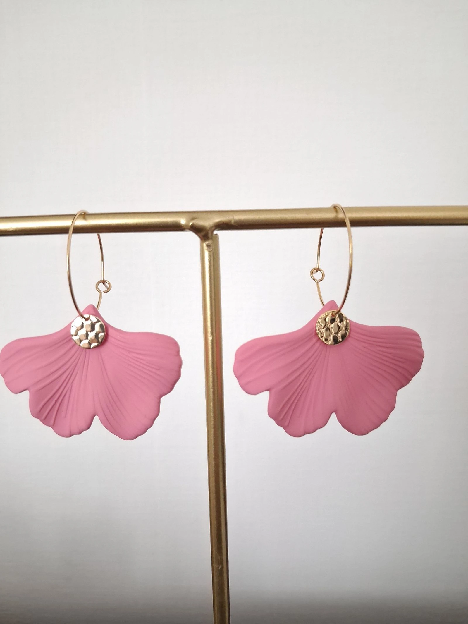 Boucles d'oreilles rose